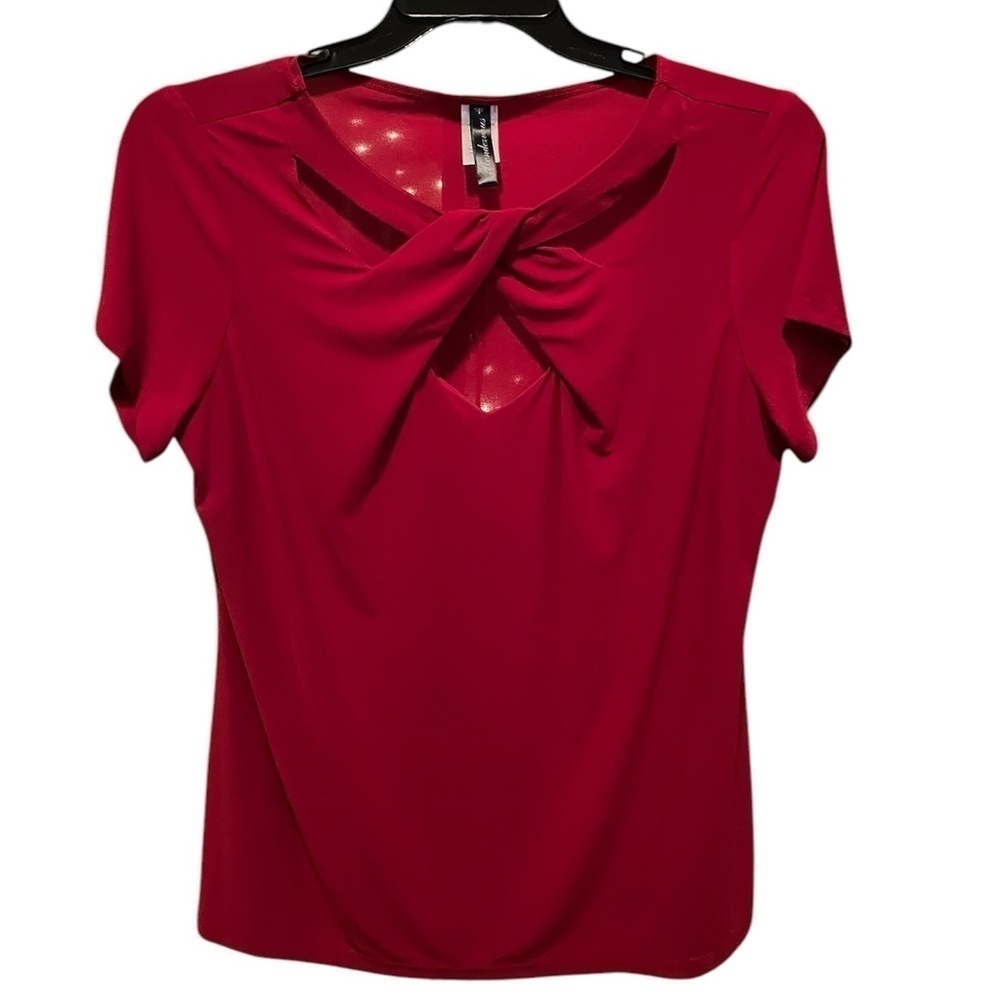 Rendezvous Women’s Twist Accent Plus Size Blouse